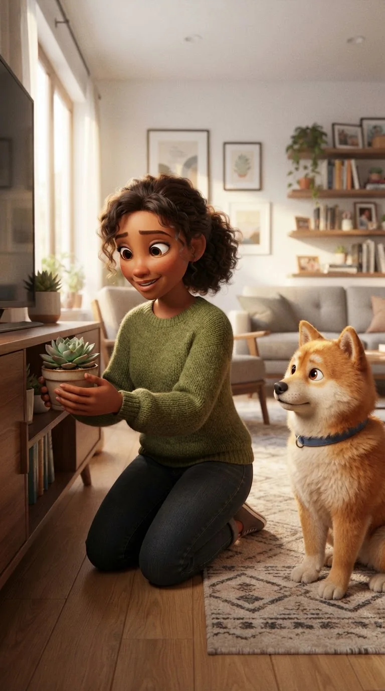 3D-анимация в стиле Pixar из фото — пример результата промта для Kling