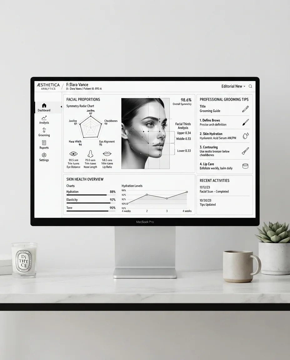 Промт: Beauty Score репорт — пример результата промта для Картинки