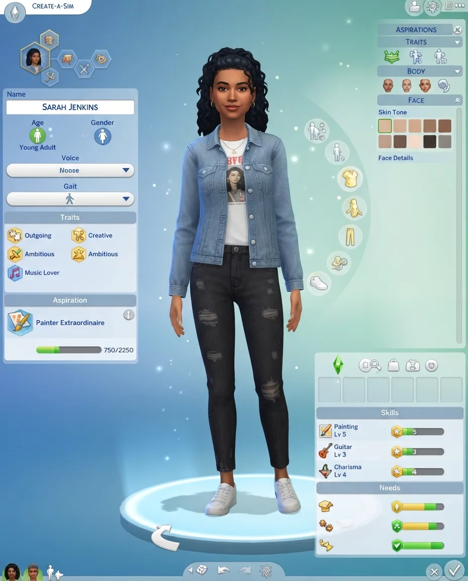 Ваш аватар в стиле The Sims 4 — пример результата промта для Картинки